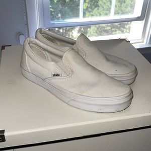 white vans slip ons